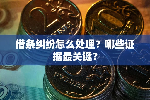武汉借条纠纷怎么处理？哪些证据最关键？