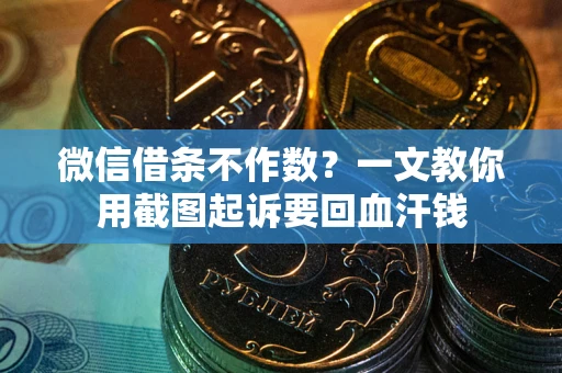 武汉微信借条不作数？一文教你用截图起诉要回血汗钱
