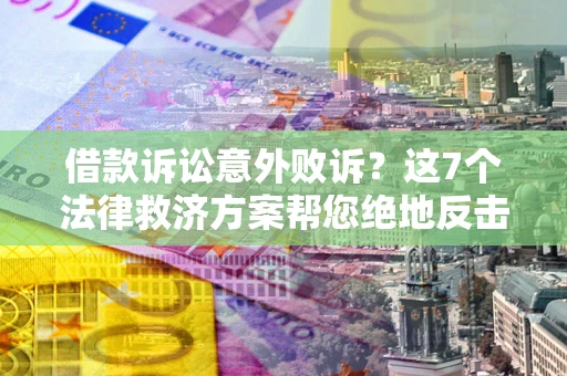 武汉借款诉讼意外败诉？这7个法律救济方案帮您绝地反击！