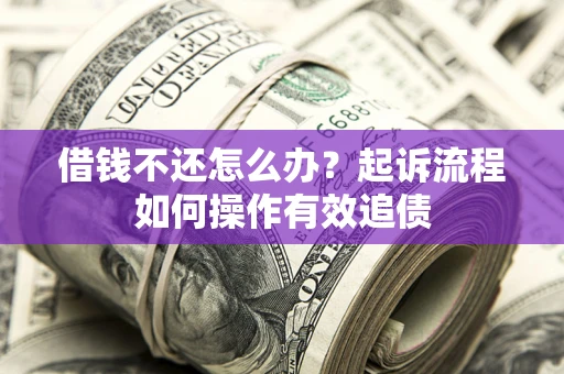 武汉借钱不还怎么办？起诉流程如何操作有效追债