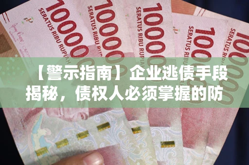 武汉【警示指南】企业逃债手段揭秘，债权人必须掌握的防坑宝典