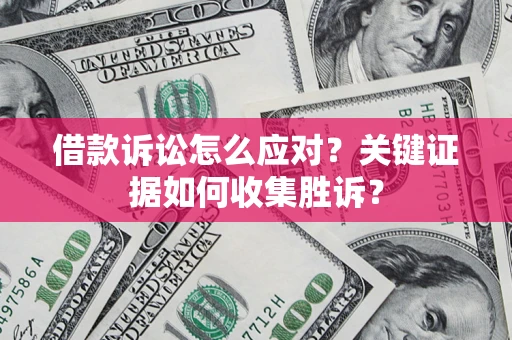 武汉借款诉讼怎么应对？关键证据如何收集胜诉？